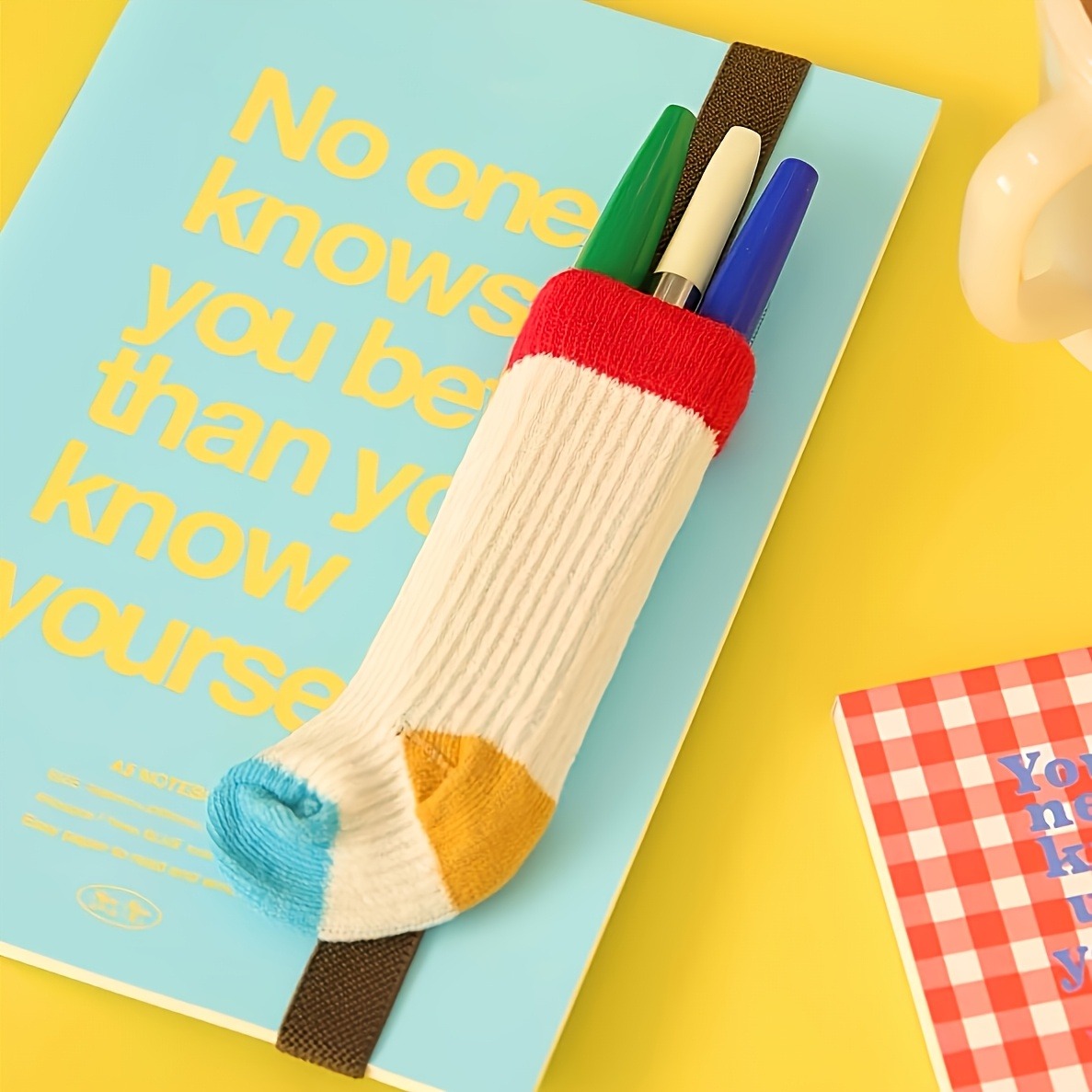 Commercial Printing Books - Japanese Retro Contrast-Color Sock-Style Pen Holder,