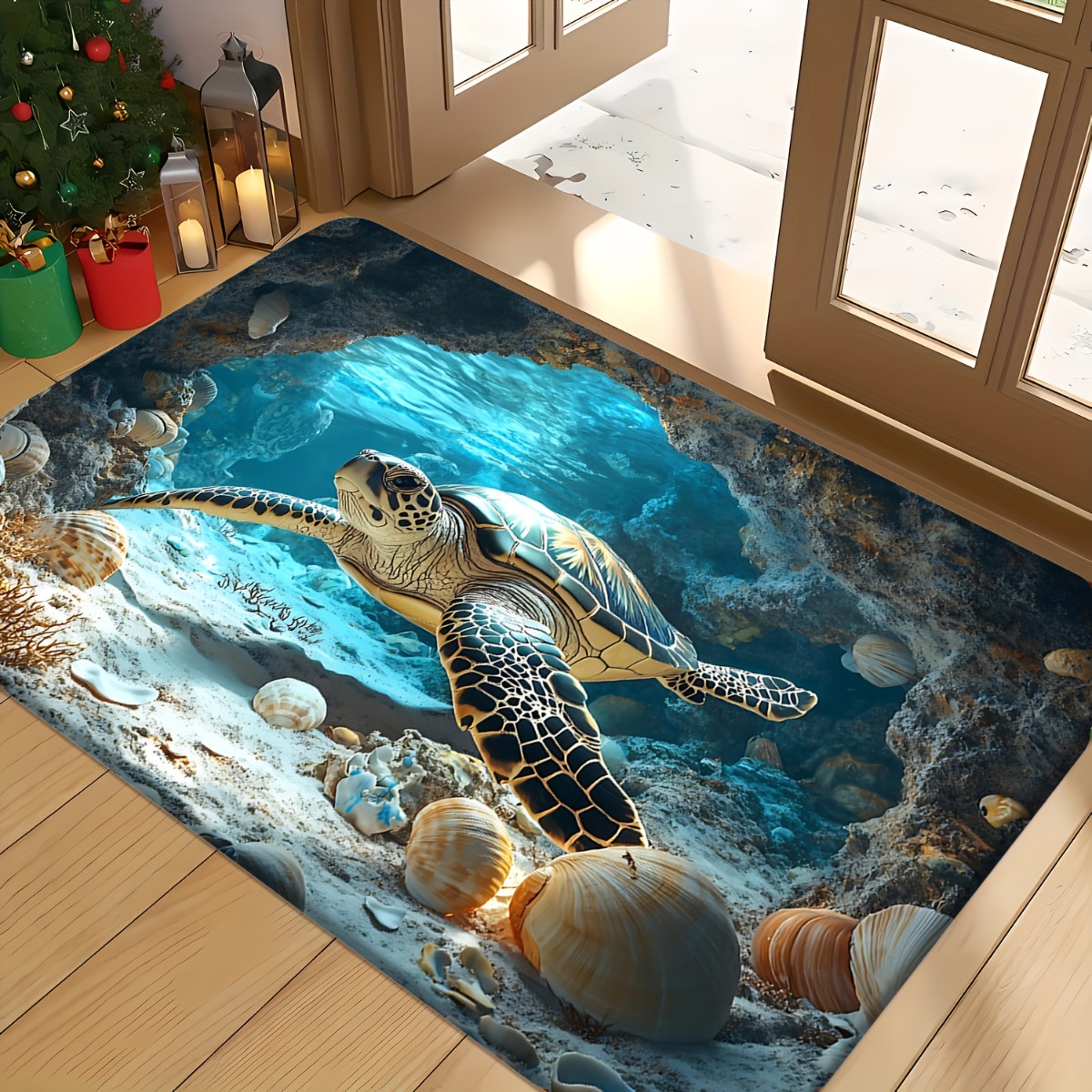 Commercial Printing And Design - Sea Turtle Rug Velvet Flannel Printed