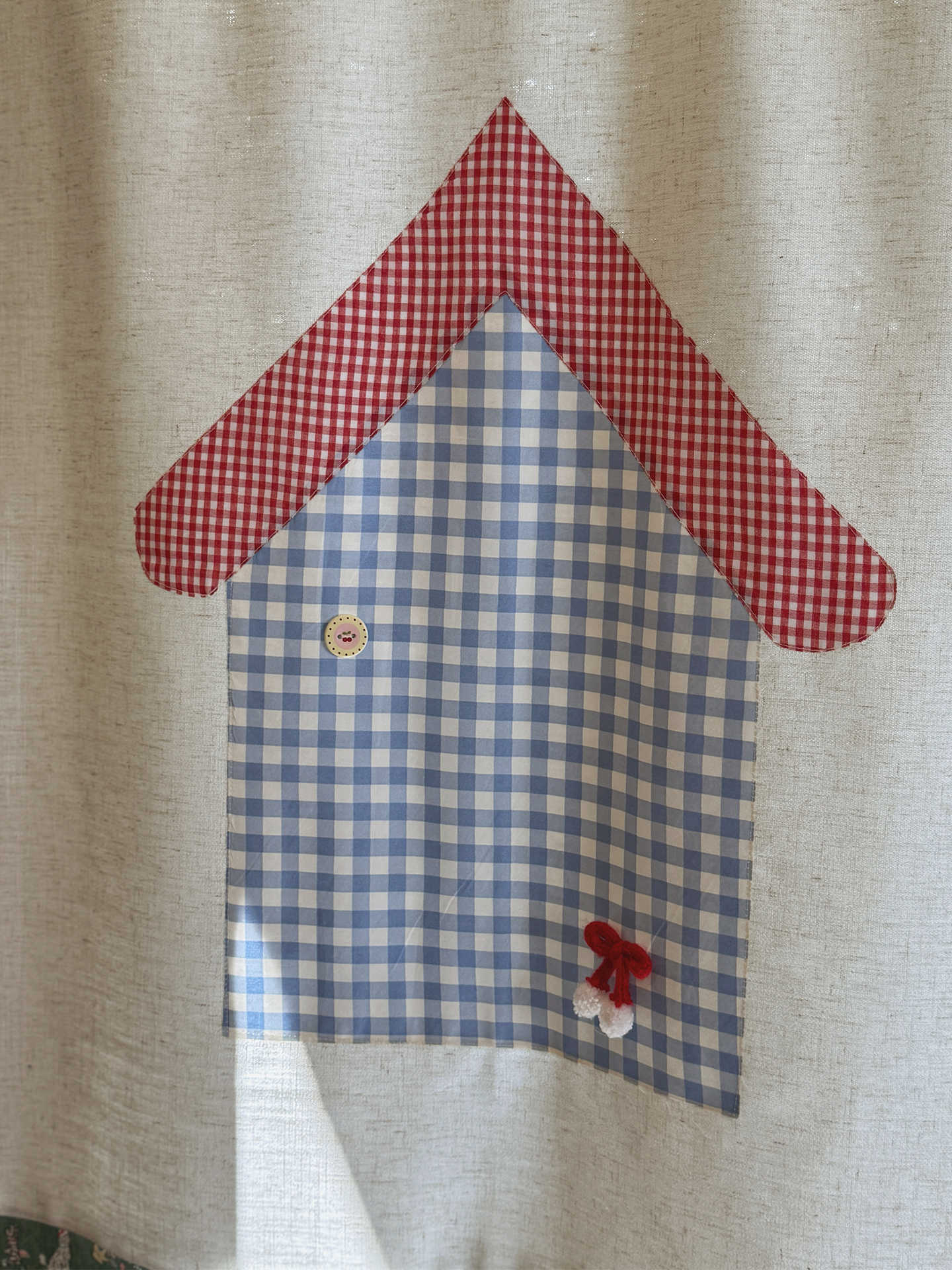 Commercial Window Printing - VIKAMA Gingham Small House Noren Door