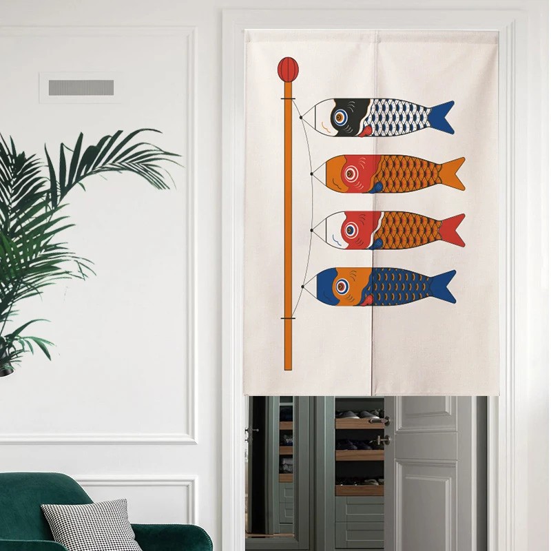 Commercial Window Printing - VIKAMA Japanese Folding Fan Noren Door
