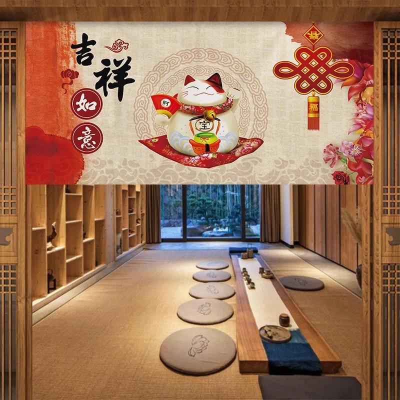 Commercial Window Printing - VIKAMA Japanese Fuji Kimono Noren Door