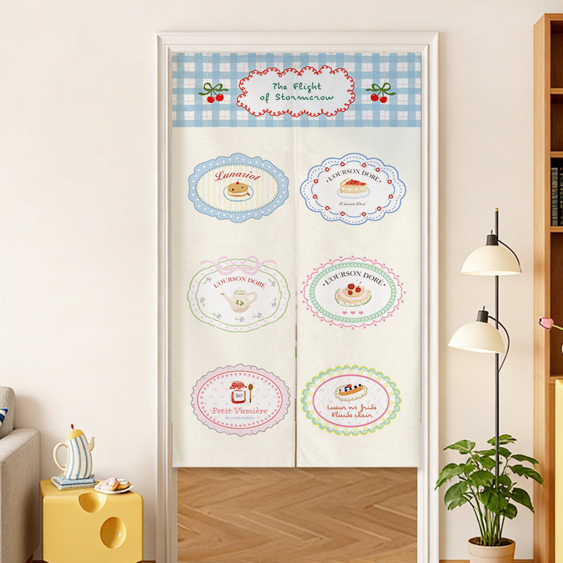 VIKAMA Blue Grid French Noren  - Commercial Window Printing 评论和价格