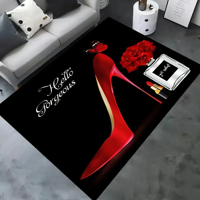 Red High Heel Print Area Rug,  - Commercial Printing Supplies Usa 评论和价格