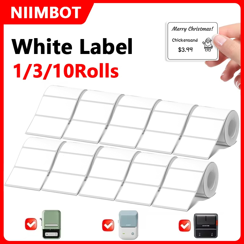 Niimbot 1/3/10 Rolls White The - Commercial Printing Types 评论和价格