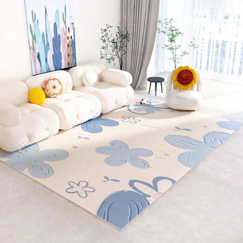 Blue Floral Print Rug Fresh Sp - Commercial Printing And Design 评论和价格