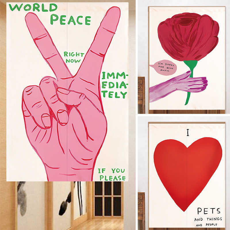 VIKAMA Hand Drawn Heart Noren  - Commercial Window Printing 评论和价格