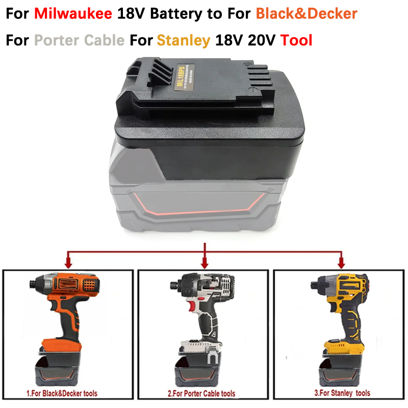 MIL18BPS Battery Adapter For M - Black+Decker Tool 20V Max 评论和价格