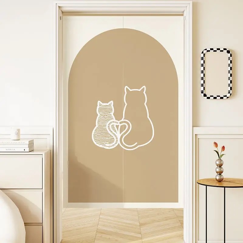 VIKAMA Minimal Line Cat Noren  - Commercial Window Printing 评论和价格