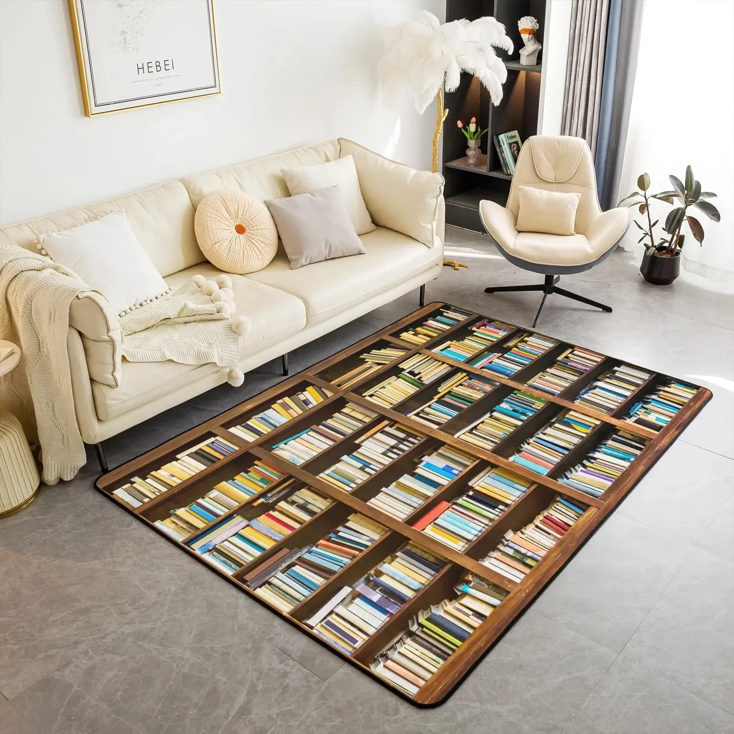 Bookshelf Area Rug for Teen St - Commercial Book Printing Machines 评论和价格