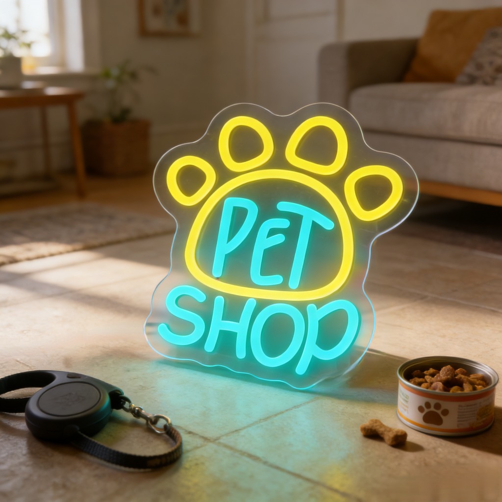 Pet Shop Neon Sign LED Wall Ar - Commercial Window Printing 评论和价格