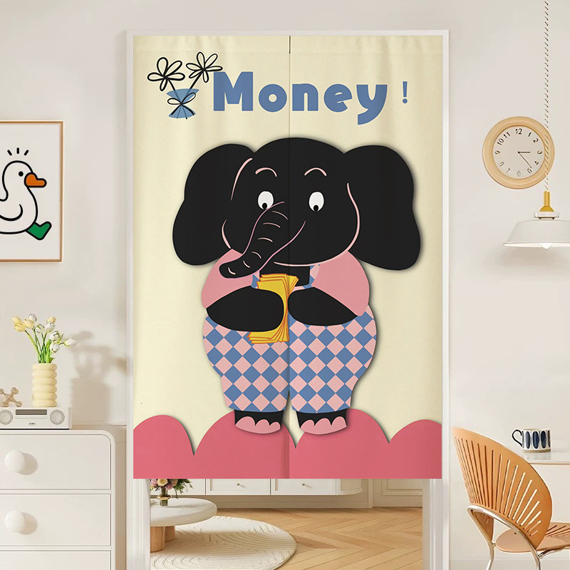 VIKAMA Cute Money Black Noren  - Commercial Window Printing 评论和价格