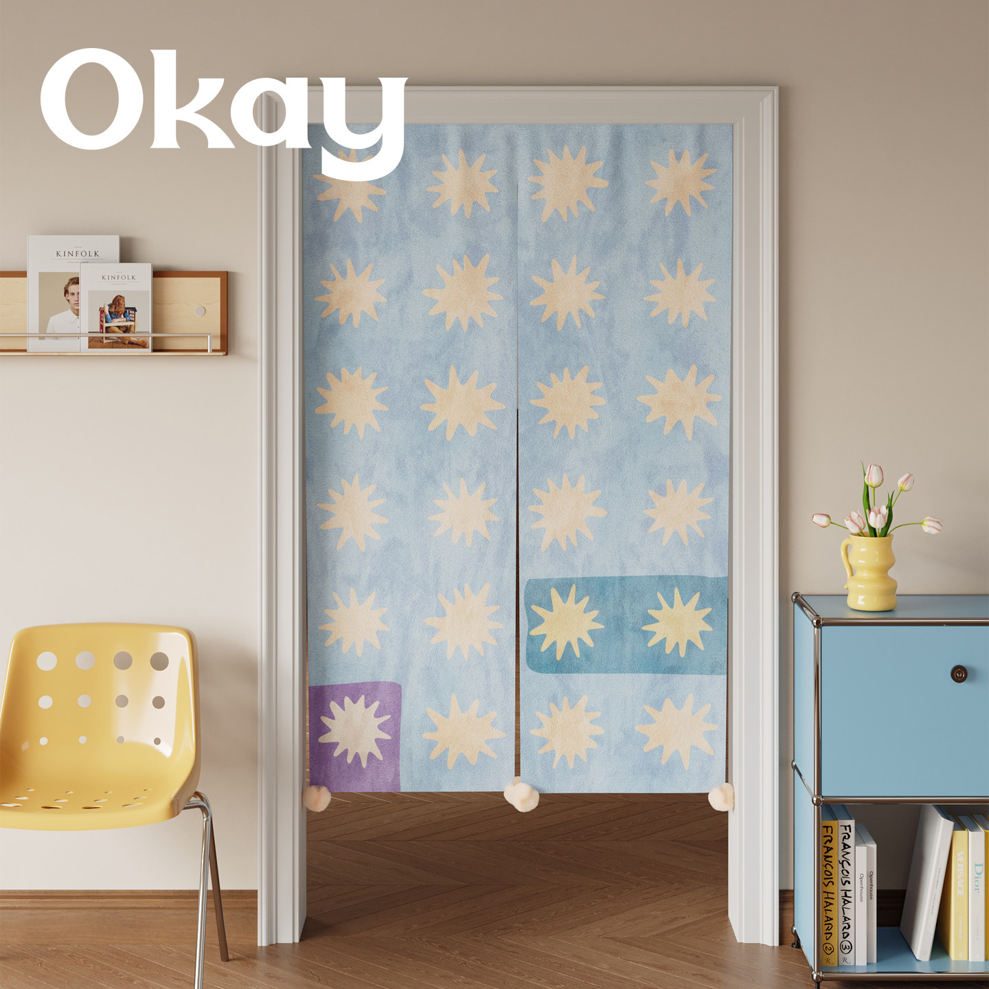 VIKAMA Light Blue Hand Noren D - Commercial Window Printing 评论和价格