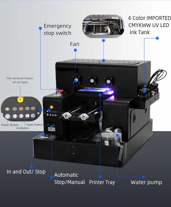 Irtop UV LED Printer A4 UV Fla - Uv Flatbed Printer 评论和价格
