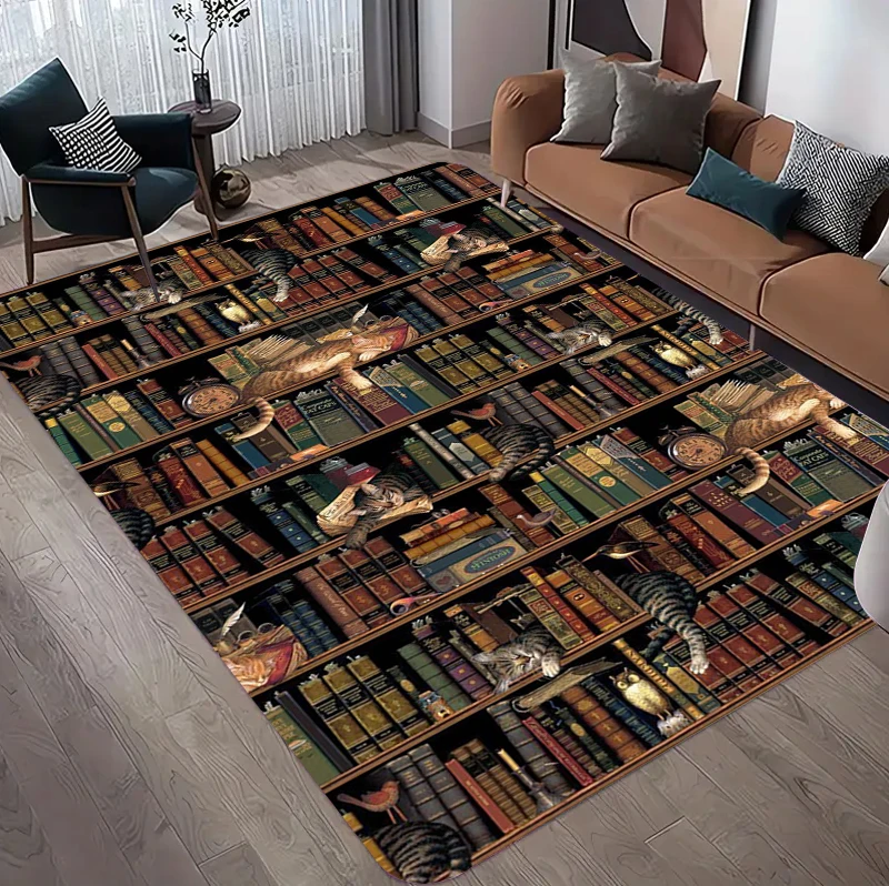 Vintage Book Print Area Rug, R - Commercial Book Printing Machines 评论和价格